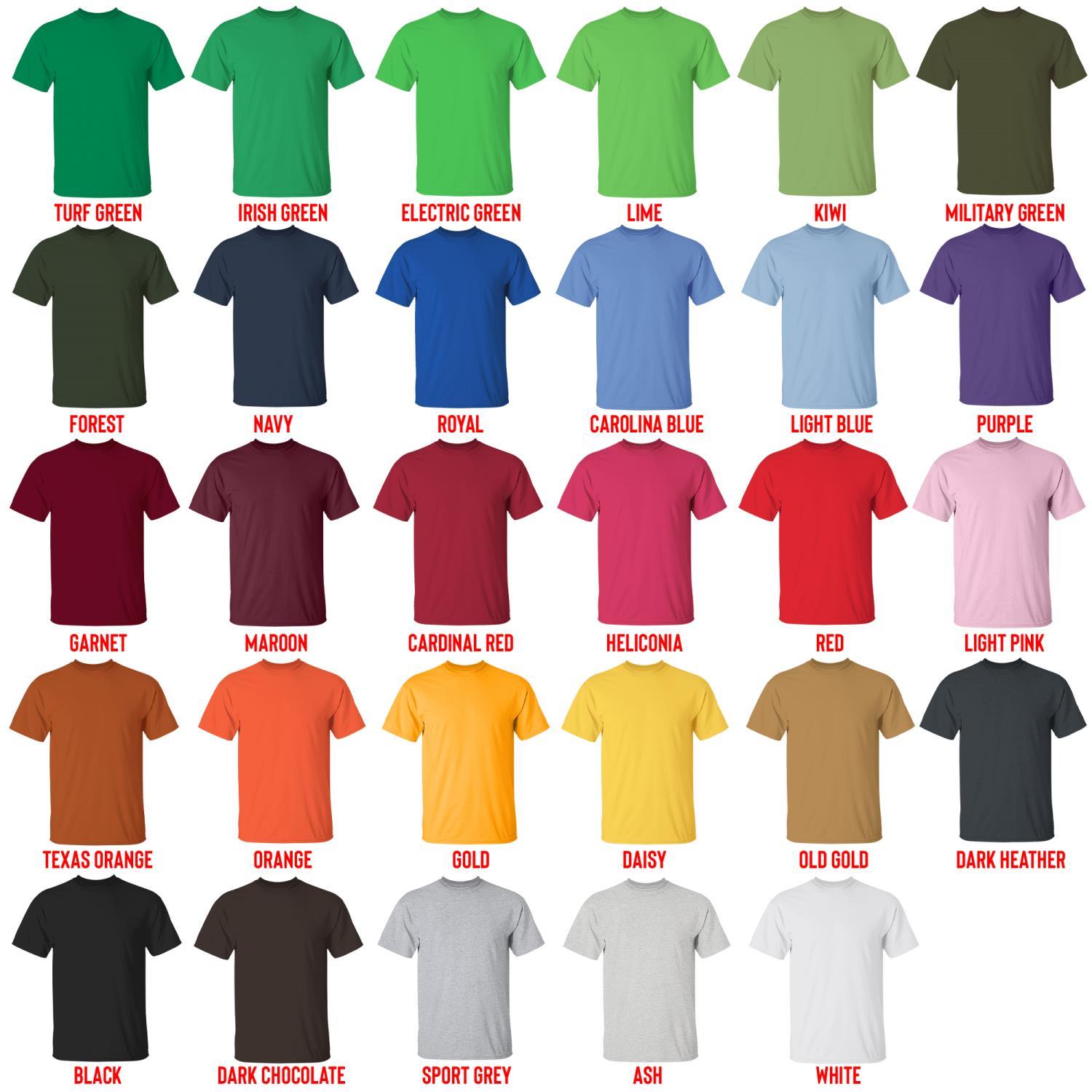 t shirt color chart - Samurai Champloo Store